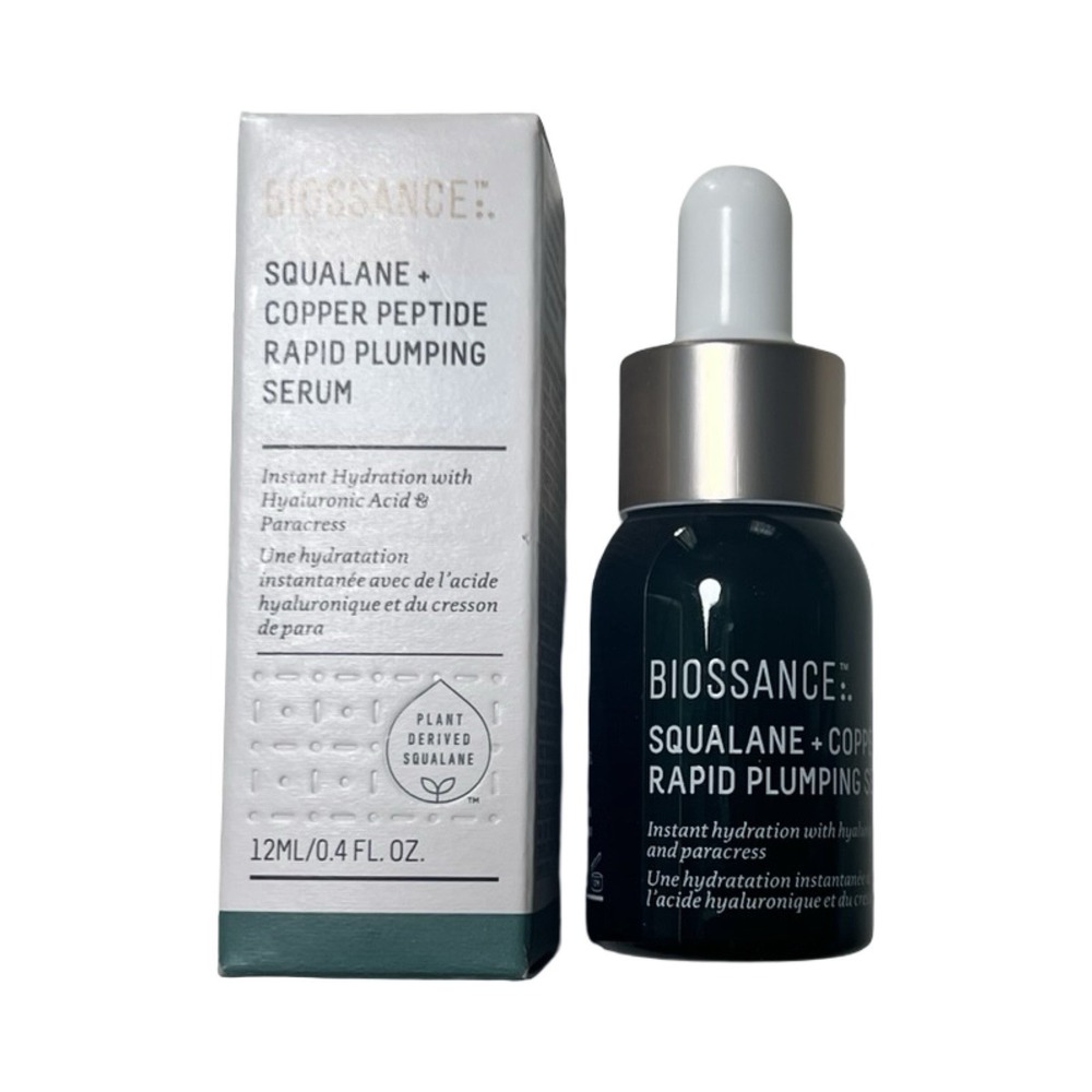 Biossance Squalane Copper Peptide‎ Rapid Plumping Serum 12mL 0.4oz New in Box